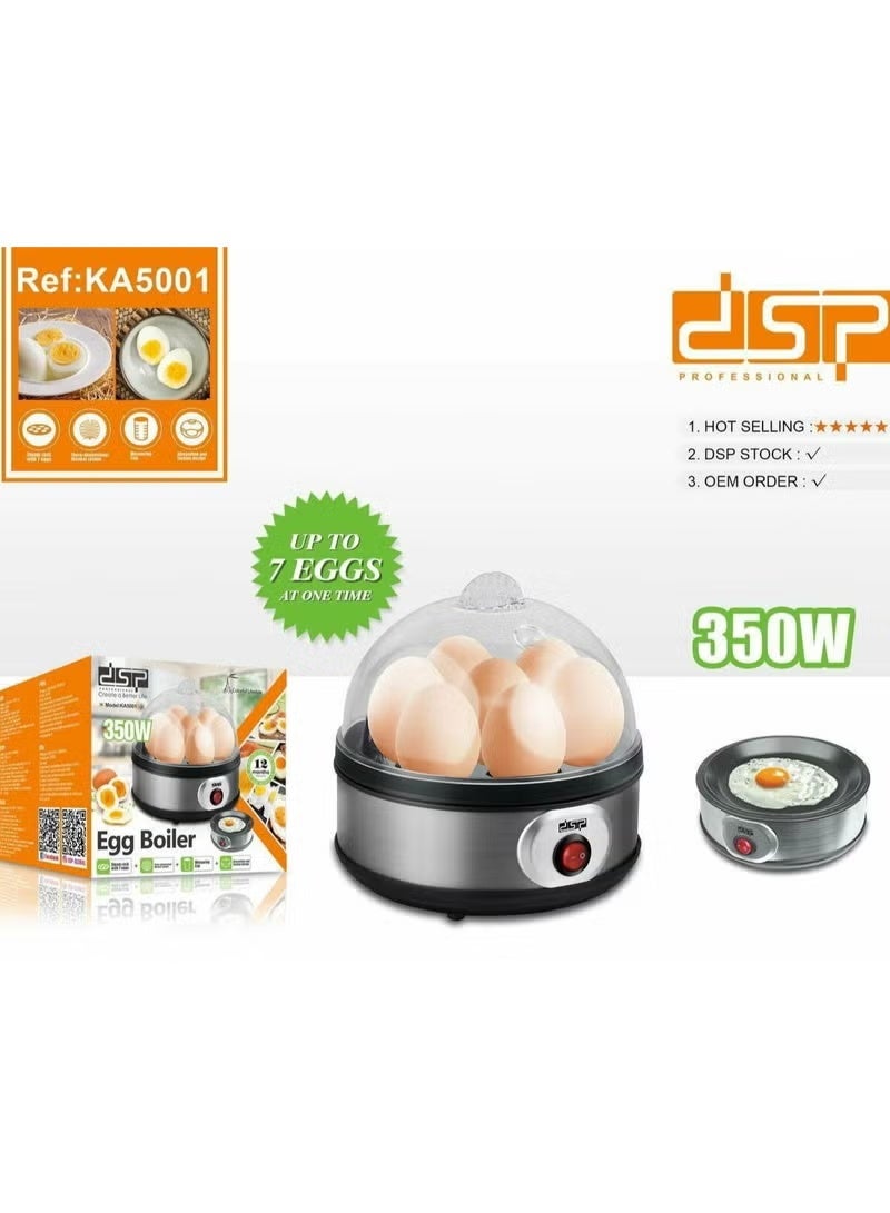 DSP DSB Electric Egg Cooker for 7 Eggs, Multi-Functional Egg Cooker for Boiled Eggs Omelette Egg Custard Fryer Mini Home Breakfast Machine - Image 2