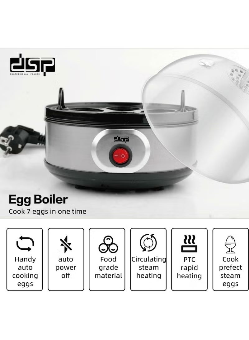 DSP DSB Electric Egg Cooker for 7 Eggs, Multi-Functional Egg Cooker for Boiled Eggs Omelette Egg Custard Fryer Mini Home Breakfast Machine - Image 4