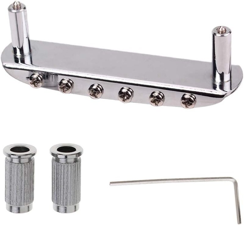 كلاراكو جسر سرج جيتار معدني مطلي بالكروم مع براغي على شكل حرف L لقطع غيار وملحقات جيتار موستانج جازماستر - Image 3