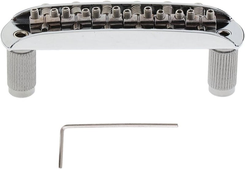 كلاراكو جسر سرج جيتار معدني مطلي بالكروم مع براغي على شكل حرف L لقطع غيار وملحقات جيتار موستانج جازماستر - Image 1