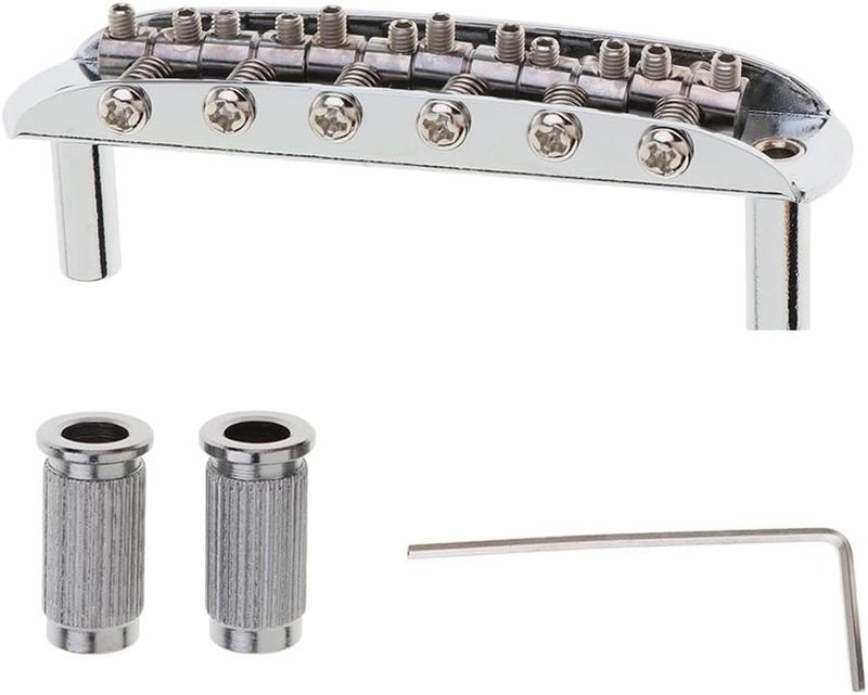 كلاراكو جسر سرج جيتار معدني مطلي بالكروم مع براغي على شكل حرف L لقطع غيار وملحقات جيتار موستانج جازماستر - Image 2