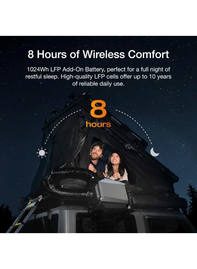 ECOFLOW EF ECOFLOW Wave 3 Portable Air Conditioner with 1024Wh Add-on Battery, 6100 BTU Cooling,6800 BTU Heating,1000W Fast Charging, 8-Hour Wireless Runtime, App Control,for Camping Camping, Vanlife, RVs - Image 3