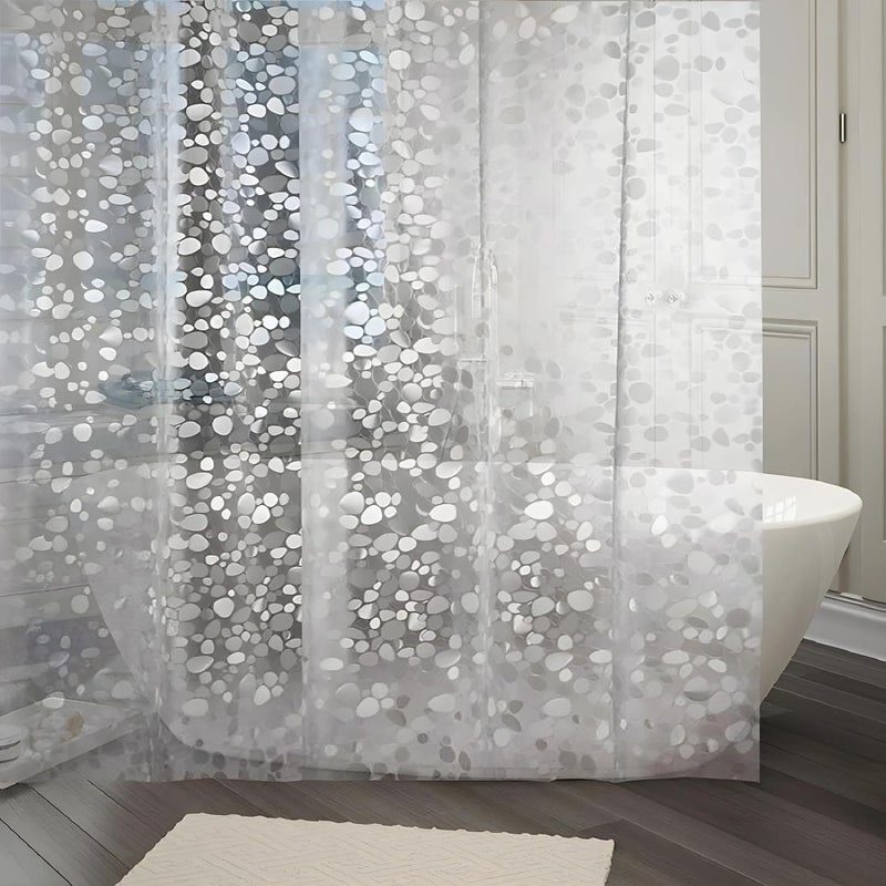 Kuber Industries Coin Design PVC AC Shower Curtain - 8 ft, Transparent (CTKTC03537, Washable) - Image 2