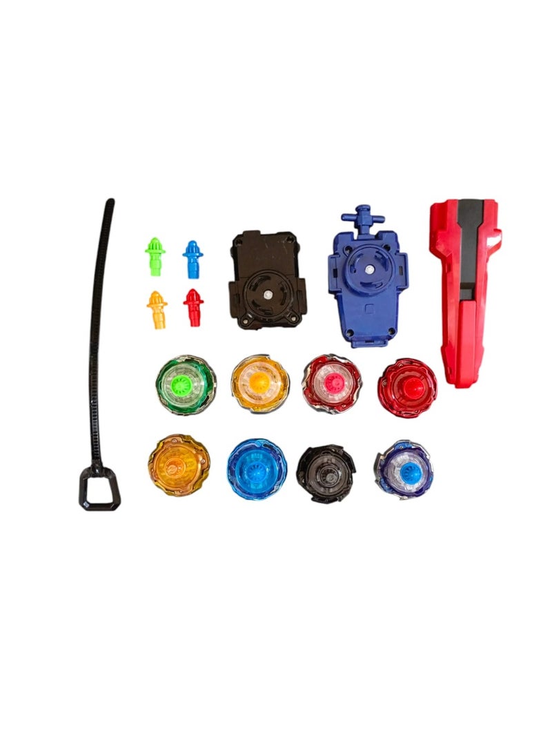 Fusion Battling Top Burst Launcher Grip Set Storage Box Top Burst Gyros 4D with Launcher Burst Toys for Children 8pcs  - Image 4