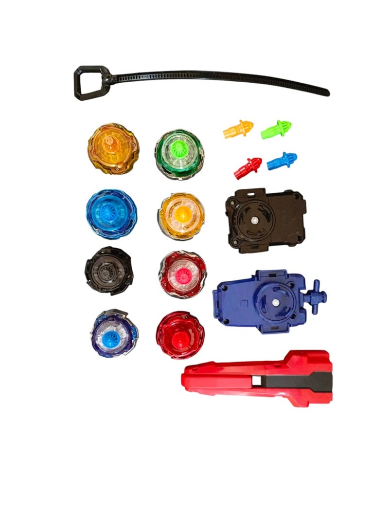 Fusion Battling Top Burst Launcher Grip Set Storage Box Top Burst Gyros 4D with Launcher Burst Toys for Children 8pcs  - Image 5