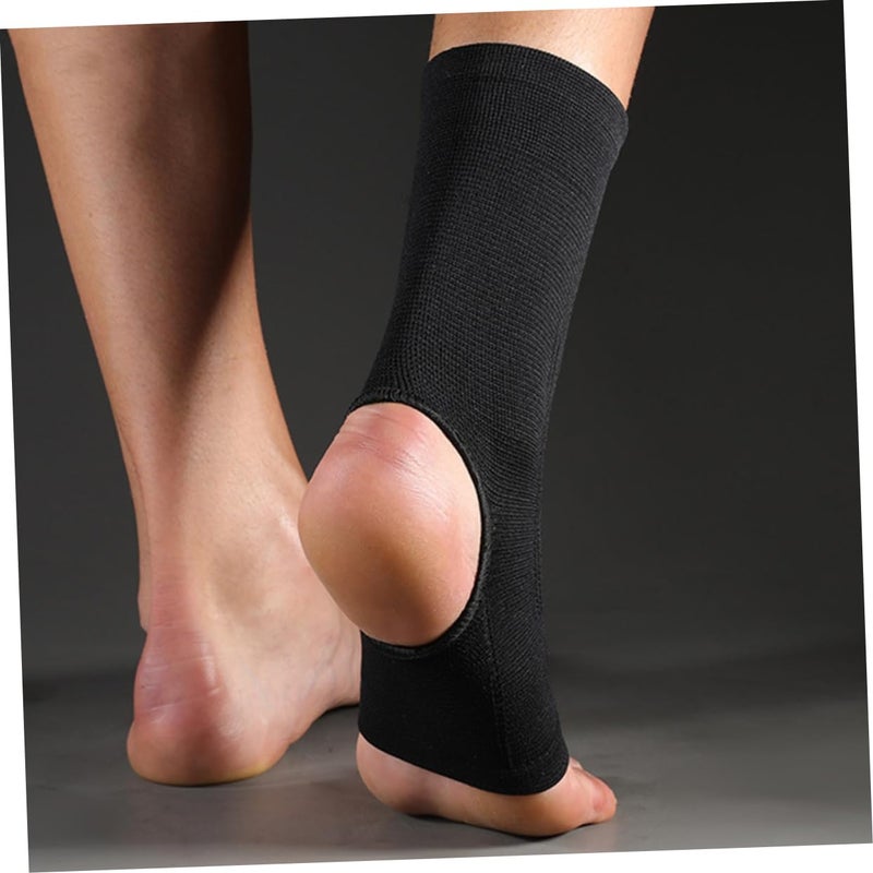 Black Ankle Brace Compression Sleeve Support for Basketball Soccer Running Sports - Image 5