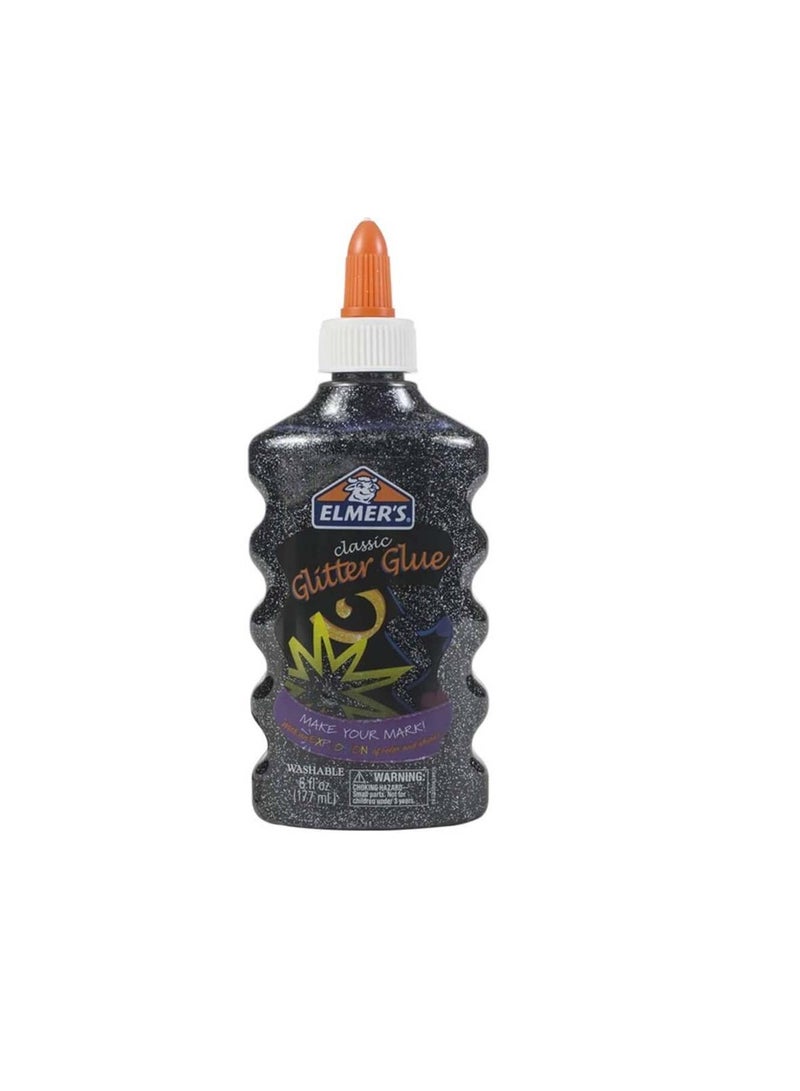 Elmer's Glitter Glue 6oz Black - Image 1