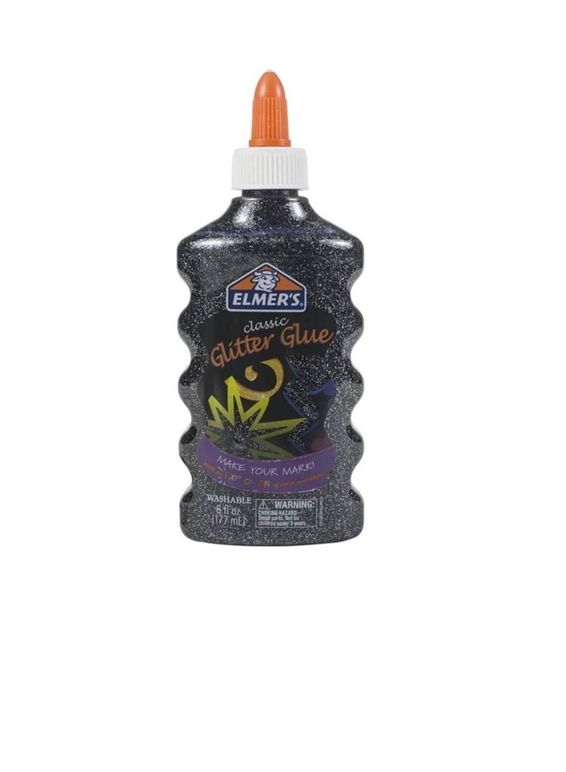Elmer's Glitter Glue 6oz Black - Image 2