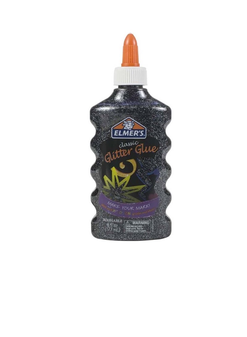 Elmer's Glitter Glue 6oz Black - Image 3