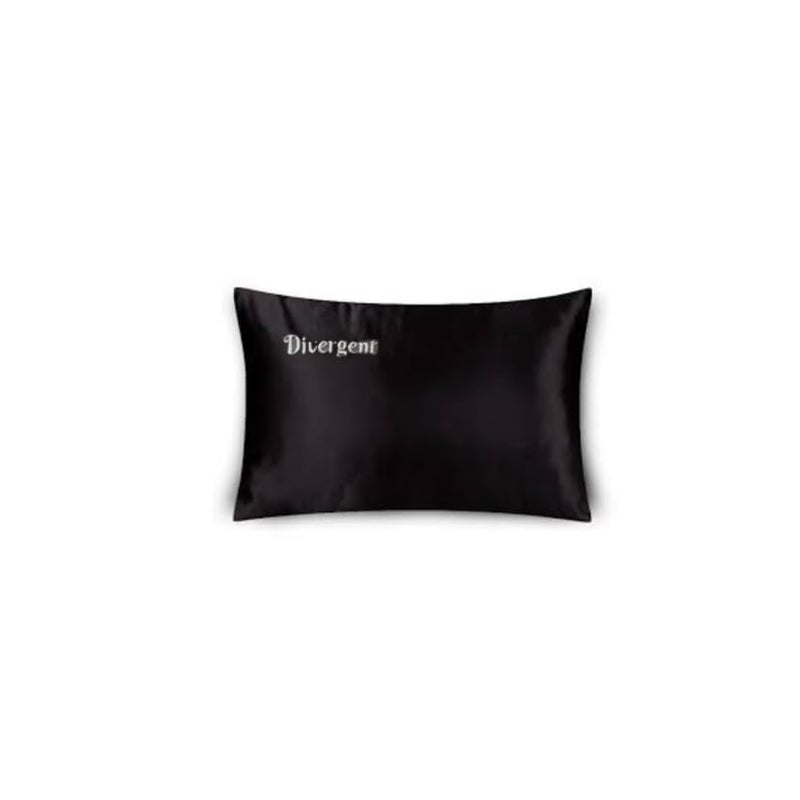Divergent Satin Pillowcase, Black