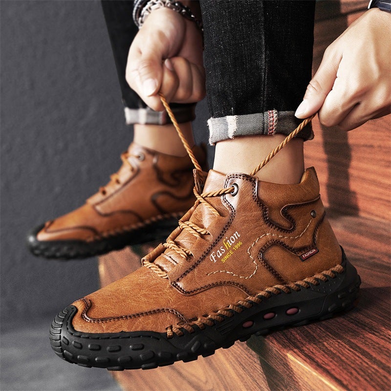 Outdoor Boots For Men, Northeastern Snow Cold-Proof Cotton Shoes, Large Size Fleece-Lined Warm Sports And Leisure Shoes - Image 3
