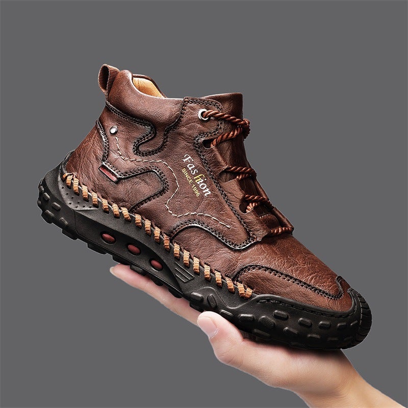 Outdoor Boots For Men, Northeastern Snow Cold-Proof Cotton Shoes, Large Size Fleece-Lined Warm Sports And Leisure Shoes - Image 2