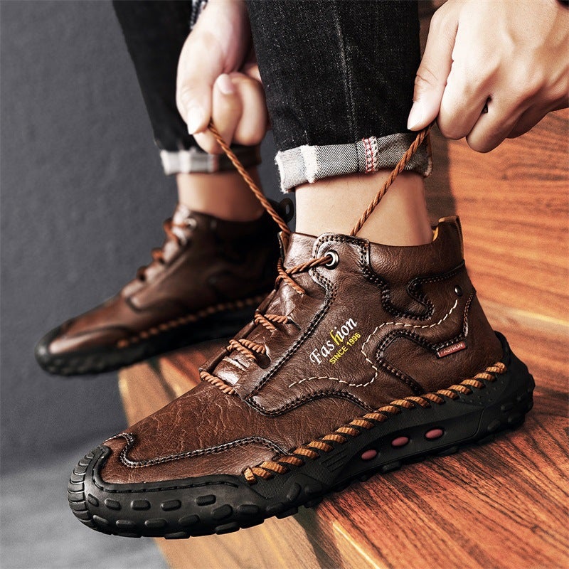 Outdoor Boots For Men, Northeastern Snow Cold-Proof Cotton Shoes, Large Size Fleece-Lined Warm Sports And Leisure Shoes - Image 5