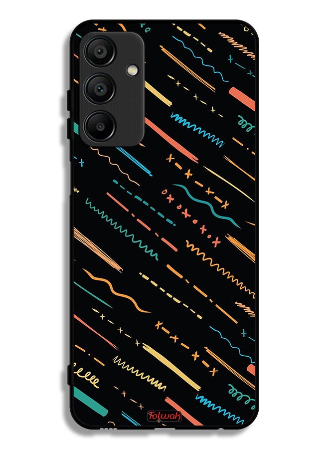 Tolwak Samsung Galaxy A15 5G Protective Case Cover X Lines Abstract Pattern - Image 1