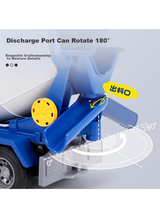 Xst Extra Large Mixing Truck Children's Toy With Sound And Light, 6-in Concrete Cement Mixer Tank Truck, Birthday Gift For Boys 3 - Image 3