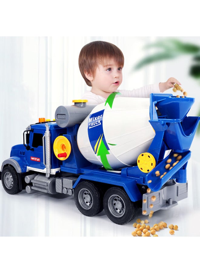 Xst Extra Large Mixing Truck Children's Toy With Sound And Light, 6-in Concrete Cement Mixer Tank Truck, Birthday Gift For Boys 3 - Image 1