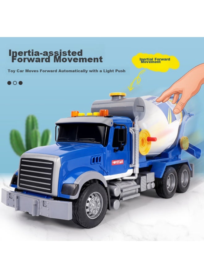 Xst Extra Large Mixing Truck Children's Toy With Sound And Light, 6-in Concrete Cement Mixer Tank Truck, Birthday Gift For Boys 3 - Image 4