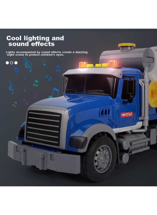 Xst Extra Large Mixing Truck Children's Toy With Sound And Light, 6-in Concrete Cement Mixer Tank Truck, Birthday Gift For Boys 3 - Image 2