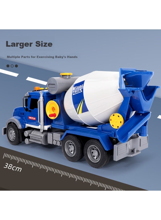 Xst Extra Large Mixing Truck Children's Toy With Sound And Light, 6-in Concrete Cement Mixer Tank Truck, Birthday Gift For Boys 3 - Image 5