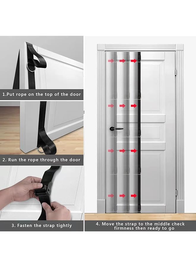 Excefore Door Anchor Strap for Resistance Bands Portable Workout Resistance Band Door Anchors Space Saving Easy Set Up Home Gym Secure Multi Point Anchor Gym for Home Fitness - Image 4