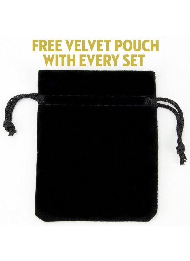 Wiz Dice 7 Die Polyhedral Dice Set Forbidden Treasure (White Pearl) With Velvet Pouch  - Image 5