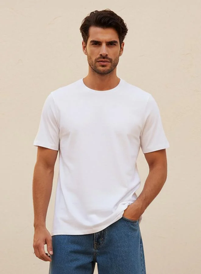 Splash FAV Basics Regular Fit Crew Neck T-shirt with Short Sleeves