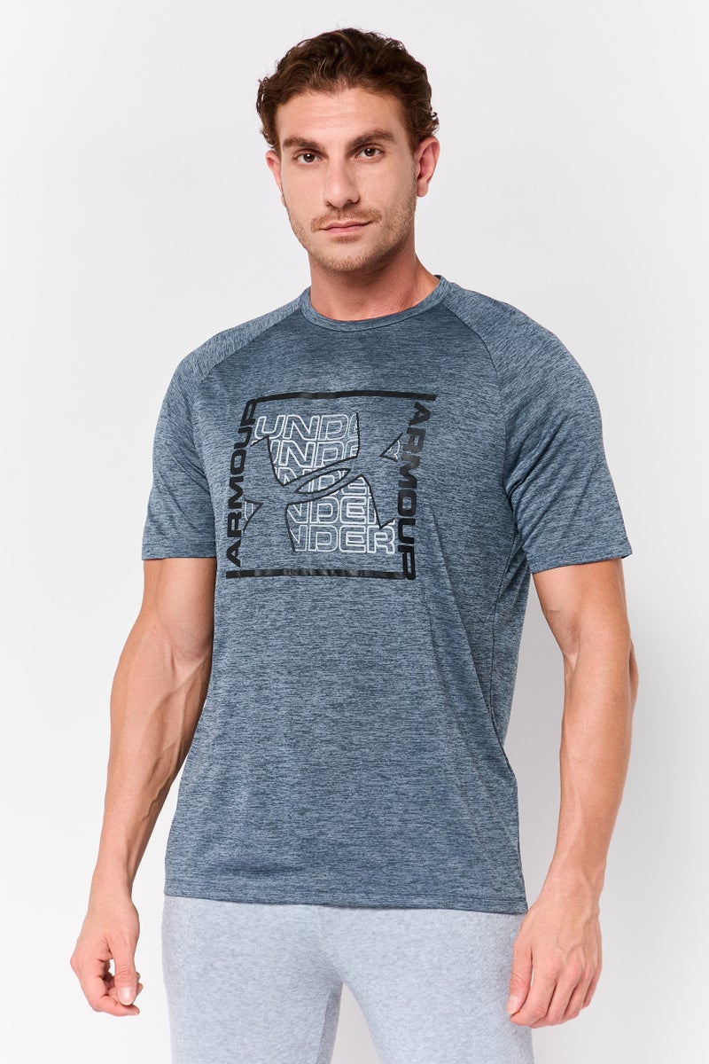 UNDER ARMOUR Men Sportswear Fit Short Sleeve Training T-shirt, Heather Grey - Image 1