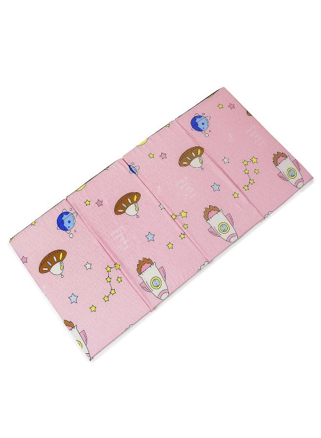 Status مرتبة فوم بحجم فردي 40 مم 4 طيات (182 × 88 سم، طباعة وردية) من ستاتوس - Image 5