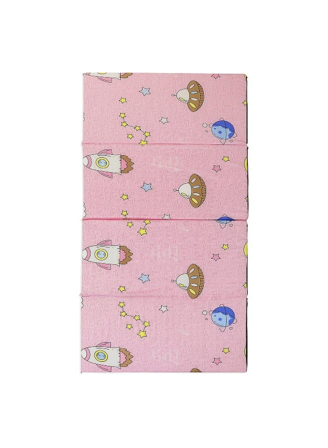 Status مرتبة فوم بحجم فردي 40 مم 4 طيات (182 × 88 سم، طباعة وردية) من ستاتوس - Image 3