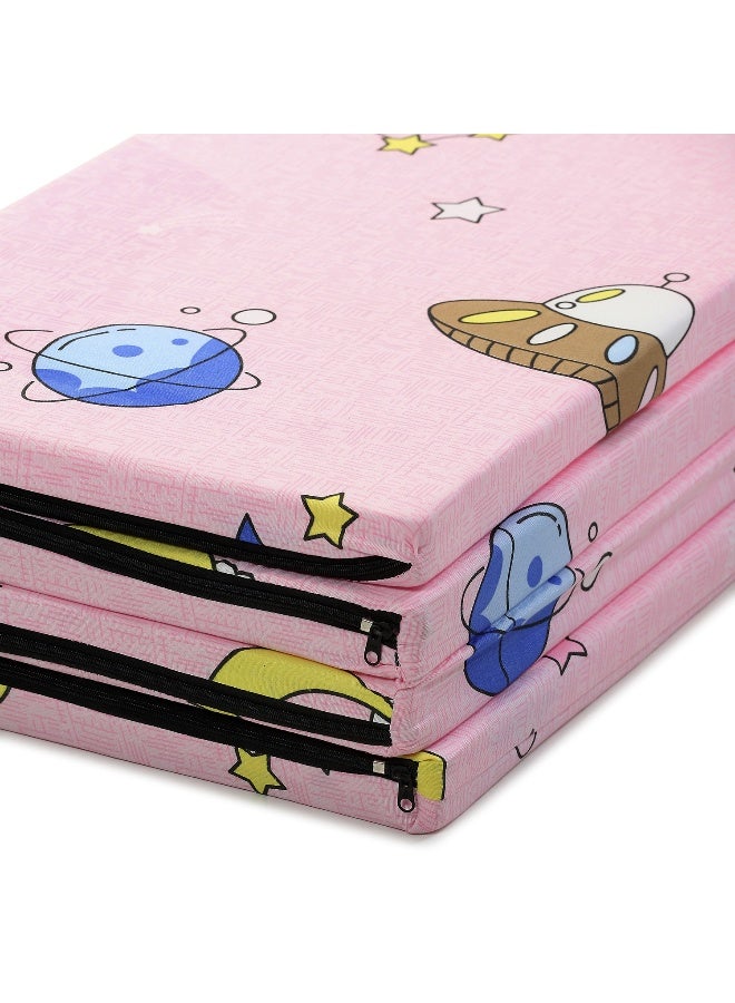 Status مرتبة فوم بحجم فردي 40 مم 4 طيات (182 × 88 سم، طباعة وردية) من ستاتوس - Image 2