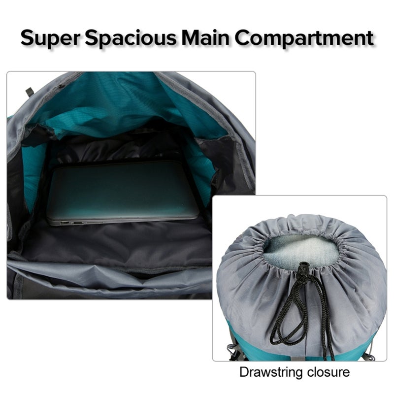 weikani Hiking Backpack 20L Durable Rip-Stop Nylon - Water Resistant With Rain Cover Breathable Back Panel Adjustable Straps Adventure Backpack for Outdoor Camping Mountain Climbing - Image 5