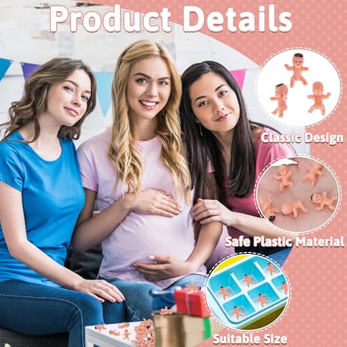 Blowata 120 PCS Plastic Babies for Games, 1 Inch Bulk Mini Babies Tiny Babies for King Cake Babies Ice Cube Game, Small Plastic Babies for My Water Broke Baby Shower Decorations - Image 4