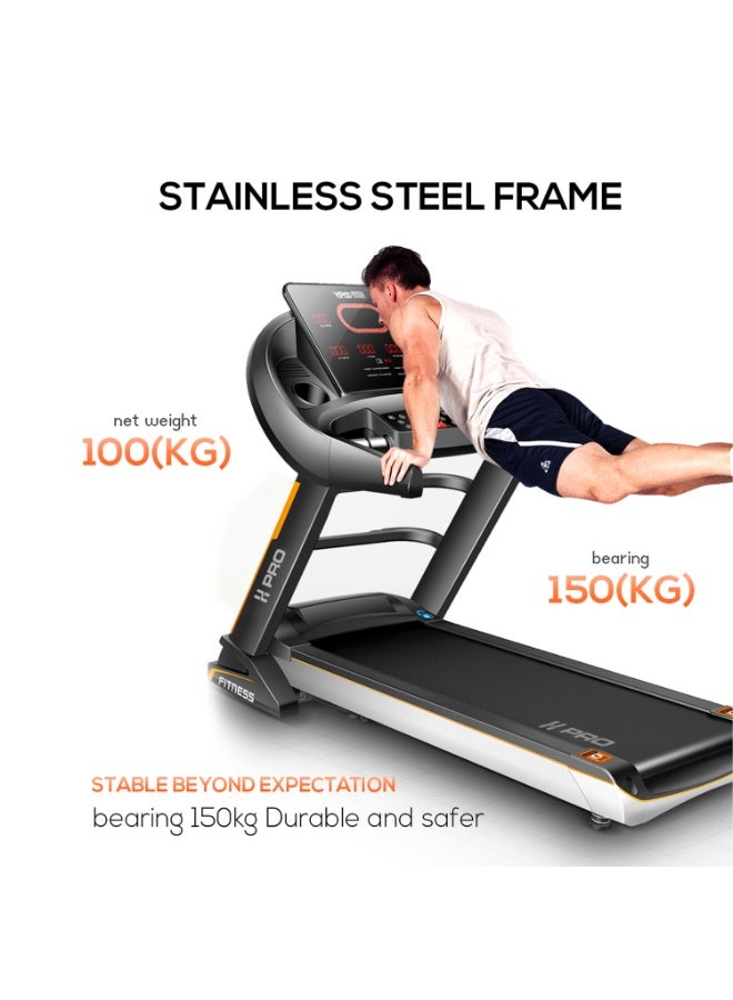 H Pro HM801 Folding Motorized Treadmill With 6.0 HP Peak AC Motor | 0.8–18 Kmh Speed| 140 Kg Capacity, 15 Level Power Incline and LED Display - Image 4