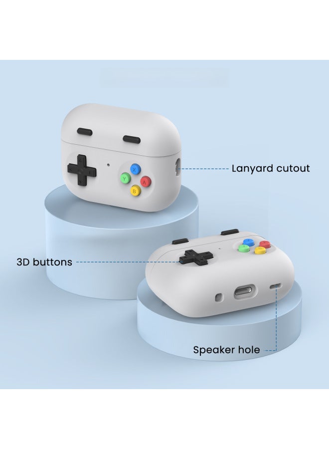 أهاستايل حالة حماية سماعات AirPods Pro 2 من السيليكون - غطاء سميك جدًا بتصميم كرتوني قابل للفصل ومخصص للحماية - Image 4