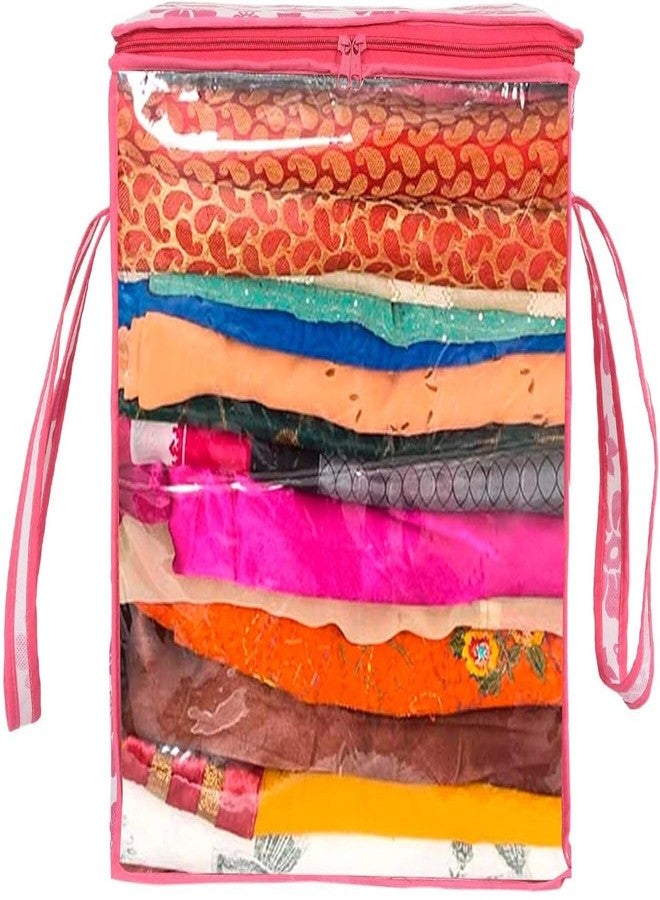 AARON INC حقيبة تخزين الساري من آرون | صندوق تنظيم ملابس فاخر | غطاء ملابس كبير بتصميم منقط | قماش متين، نافذة شفافة | عبوة من 6 قطع AWPM11935 - Image 5