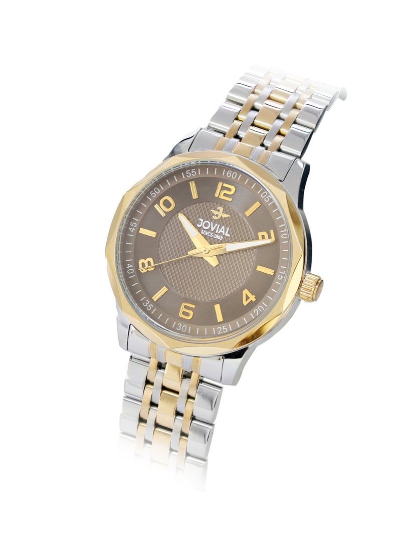 Jovial JOVIAL 5053LTMQ10E Women's Stainless Steel Watch, Brown Dial, Water Resistant, Analog, 28MM - Image 2