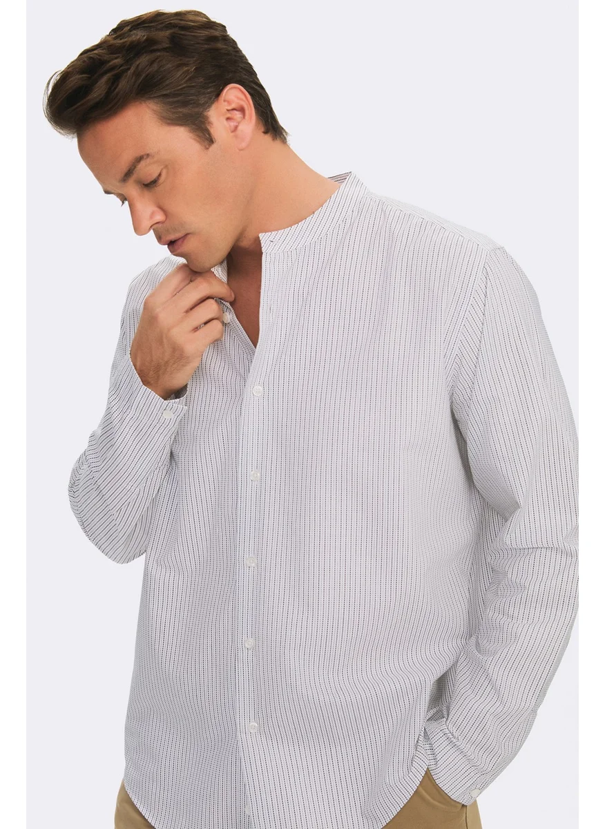 جون Exclusive Men's Regular Fit Judge Collar Shirt