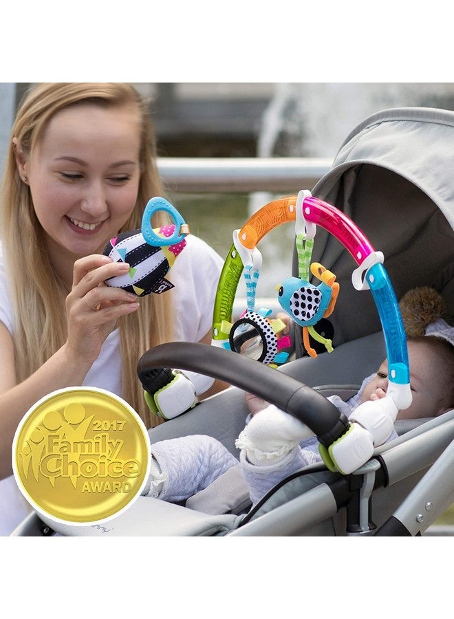 BENBAT Baby Stroller Arch Toy Rainbow Dazzle Friends Play Bar. Fun Newborns Sensory Activity, Adjustable for Bouncers and Car Seat. - Image 2