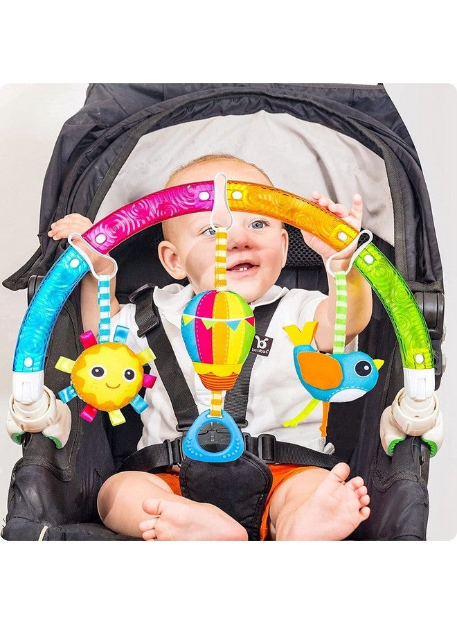 BENBAT Baby Stroller Arch Toy Rainbow Dazzle Friends Play Bar. Fun Newborns Sensory Activity, Adjustable for Bouncers and Car Seat. - Image 5
