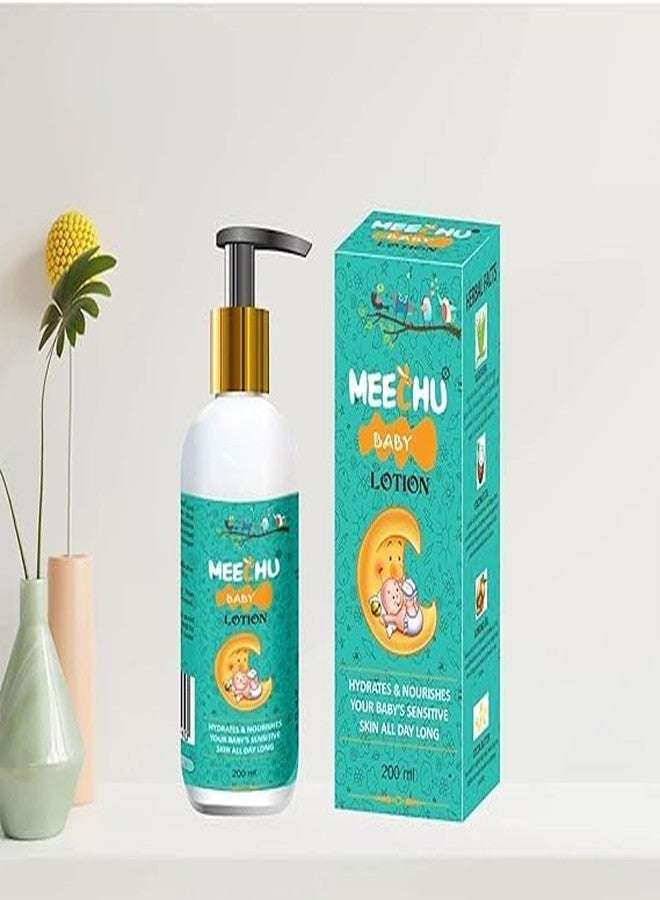 Meechu pH Balanced Sulfate-Free Gentle Moisturizing Daily Baby Lotion, 200ml, Pack of 1 – Nourishing, Gentle Formula for Soft and Hydrated Baby Skin. - Image 4