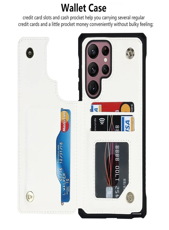 iCoverCase Compatible with Samsung Galaxy S22 Ultra Wallet Phone Case with Card Holder, Card Slots Kickstand RFID Blocking PU Leather Case for S22 Ultra (Gray Leopard) - Image 5