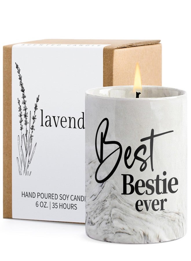 FreeJac Best Friend Birthday Gifts for Women Bestie Candle - Friendship Gift Ideas for BFF, Work Bestie, Soul Sister, Bestfriend, Bsf Christmas Long Distance Gifts Lavender Candle 6oz - Image 1