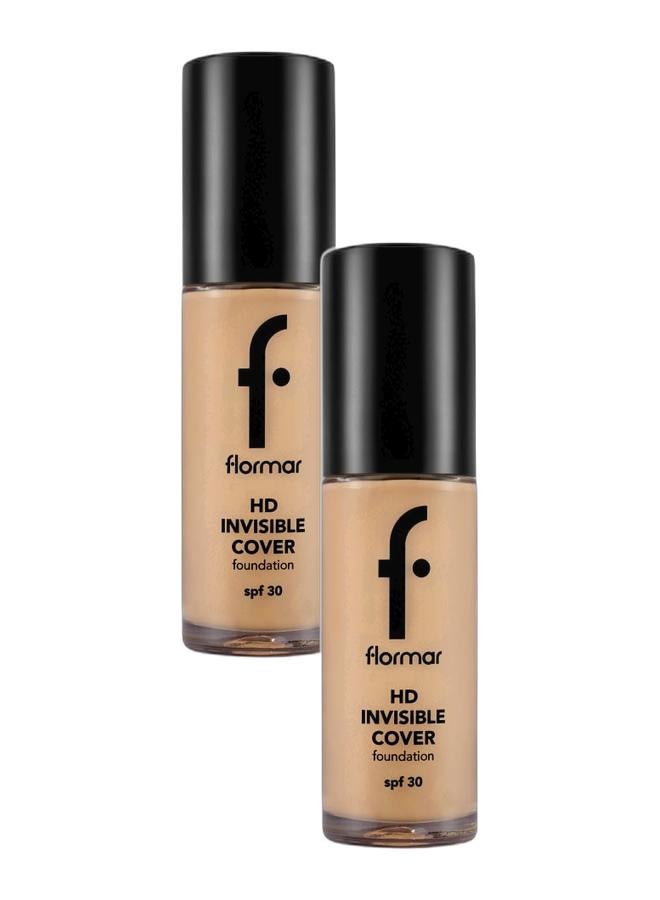 flormar HD Invisible Cover Foundation – 80 Soft Beige – Lightweight Foundation, Natural Luminous Finish, Medium Coverage Look, SPF 30 080-SFT BEIGE NP Bundle - Image 1