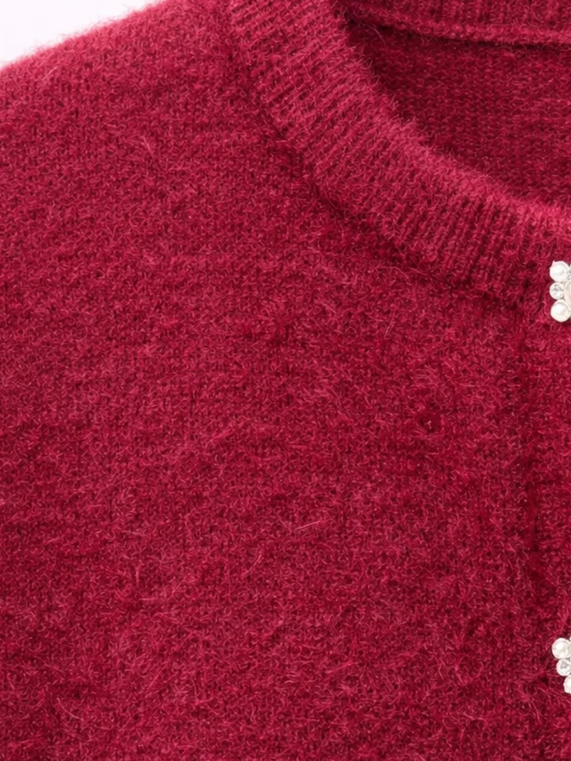 ميكسراي Mixray Buttoned Oversize Textured Cardigan