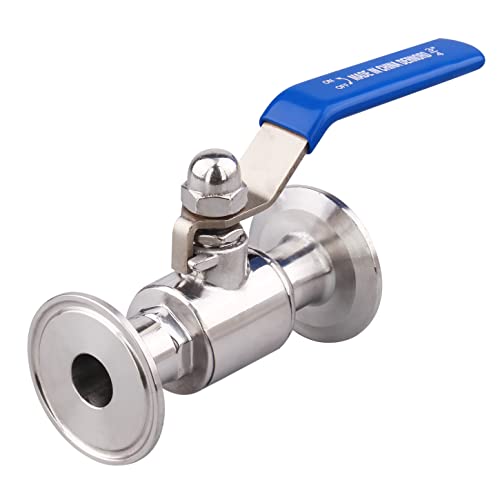 DERNORD 15 TriClamp Ball Valve Stainless Steel 304PTFE Lined 34 inch Tube OD - Image 1