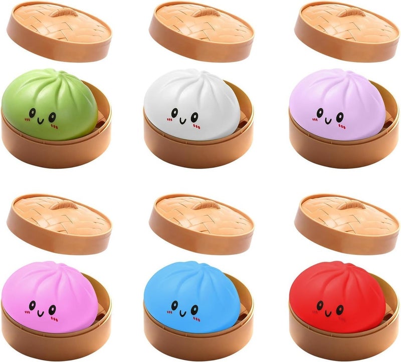 Dumpling Squishy 2026 New Dumpling Box, Dumplings Stress Balls Soft Squeeze Decompression Dough Anxiety Relief Easter Basket Stuffers - Image 4