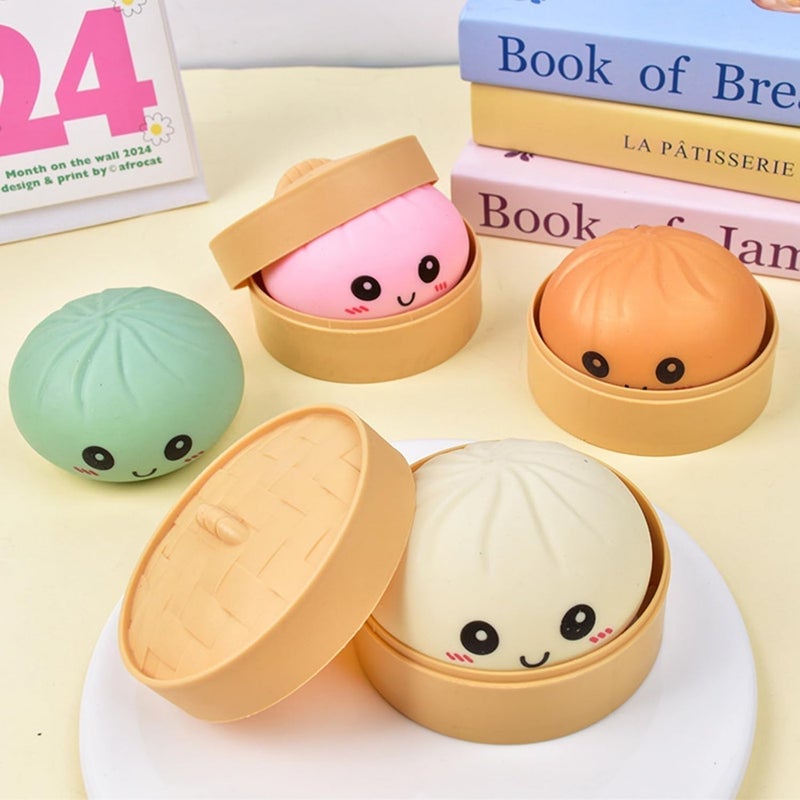 Dumpling Squishy 2026 New Dumpling Box, Dumplings Stress Balls Soft Squeeze Decompression Dough Anxiety Relief Easter Basket Stuffers - Image 2