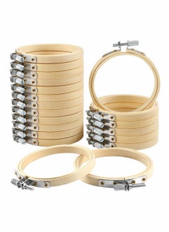 KASTWAVE Embroidery Hoops Frame Set Bamboo Wooden Embroidery Hoop Rings for DIY Cross Stitch Needle Craft Tool (Size : 10cm)  - Image 1