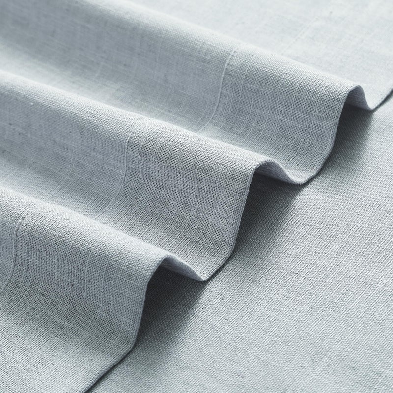 Central Park Grommet Semi Sheer Curtain Textured Linen Blend Light Filtering Window Treatment Panel 90 Inch for Living Room Bedroom Flax Farmhouse Rustic Drape  Mist Gray/Blue  58"" Wx90 Lx2 - Image 5