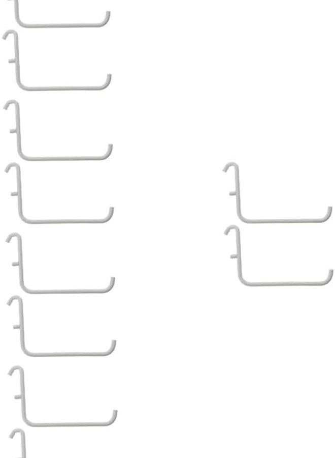 خطافات لوح التثبيت 10 قطع، علاقات أدوات للتخزين في مرآب أو ورشة، عرض سهل التركيب منظّم - Image 2